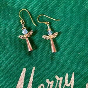 Gold Angel Earrings
